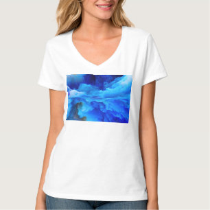 T-shirt SlipperyJoe's abstrait nuage artwork coloré surr