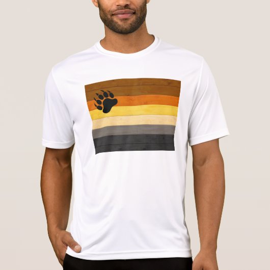 T-shirt SlipperyJoe's Bear Pride drapeau de la texture du (Devant)
