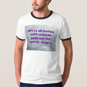 T-shirt SlipperyJoe's Bubble Wrap pop drôle dire pur