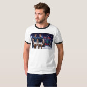 T-shirt SlipperyJoe's décoré enneigé de Noël tre (Devant entier)