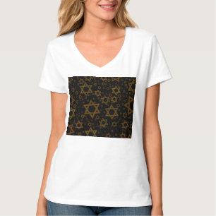 T-shirt SlipperyJoe's étoile de David artistique sur le th