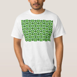 T-shirt SlipperyJoe's Green four-leaf clovers Saint Patric