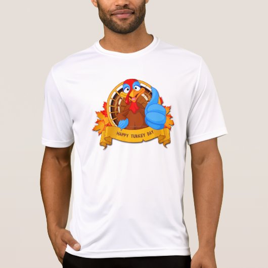 T-shirt SlipperyJoe's Happy Turquie Day automne feuilles t (Devant)