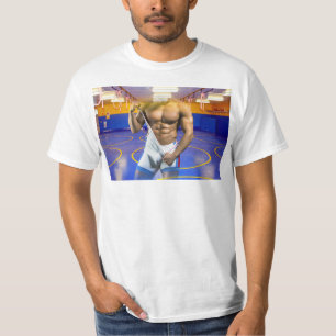 T-shirt SlipperyJoe's homme musclé bosse abdos six-pack sa