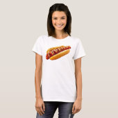 T-shirt SlipperyJoe's hot dog niché doucement pain jaune v (Devant entier)