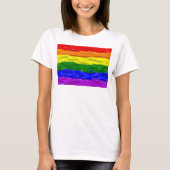 T-shirt SlipperyJoe's rainbow pride couleurs liquide brill (Devant)