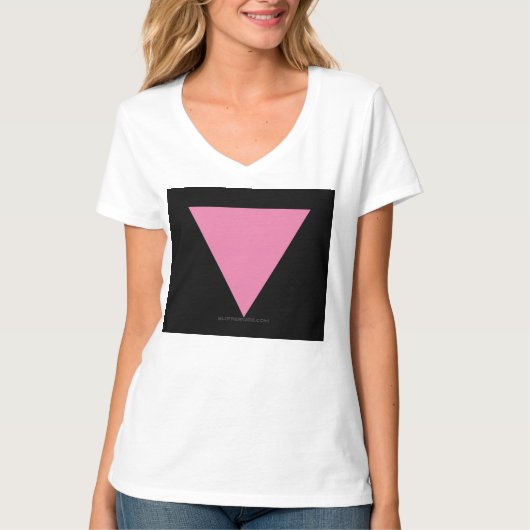 T-shirt SlipperyJoe's rose triangle drapeau clair rose sym (Devant)