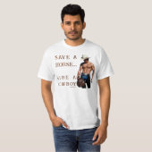 T-shirt SlipperyJoe's save horse ride paille cowboy casque (Devant entier)