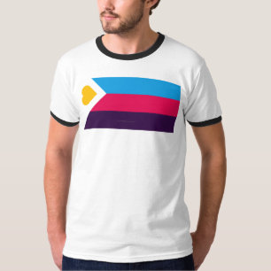 T-shirt SlipperyJoe's Tricolor Polyamory Pride Drapeau gay