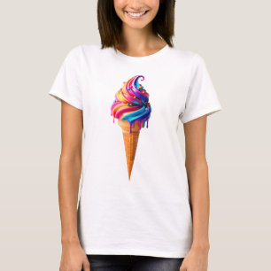 T-shirt SlipperyJoe's vibrante crème glacée cone classique
