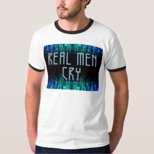 T-shirt SlipperyLes vrais hommes de Joe pleurent larmes no