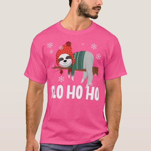 T-shirt Slo Ho Ho Sloth Noël (Devant)