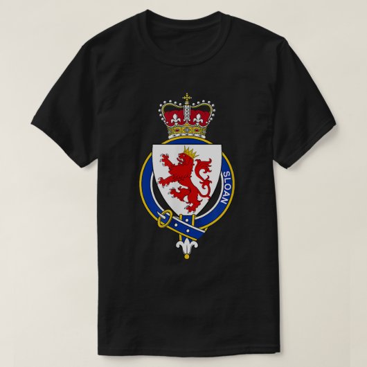 T-shirt Sloan Coat d'armoiries Family Crest  (Design devant)