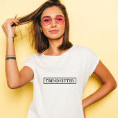 T-shirt Slogan à tendance blanche