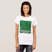 T-shirt Slogan Chalkboard de plusieurs changements d'humeu (Devant entier)