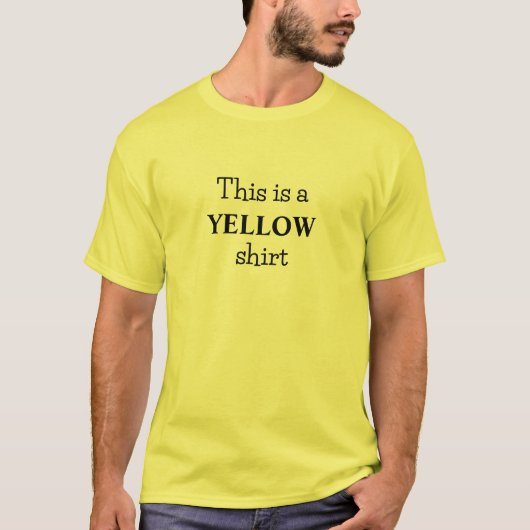 T-Shirt Slogan Couleur Jaune Gras (Devant)
