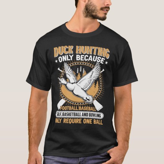 T-shirt slogan de chasse aux canards pour hommes (Devant)