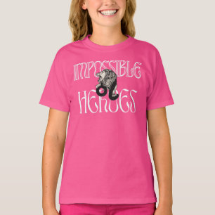 T-shirt slogan de héros impossible avec un lion