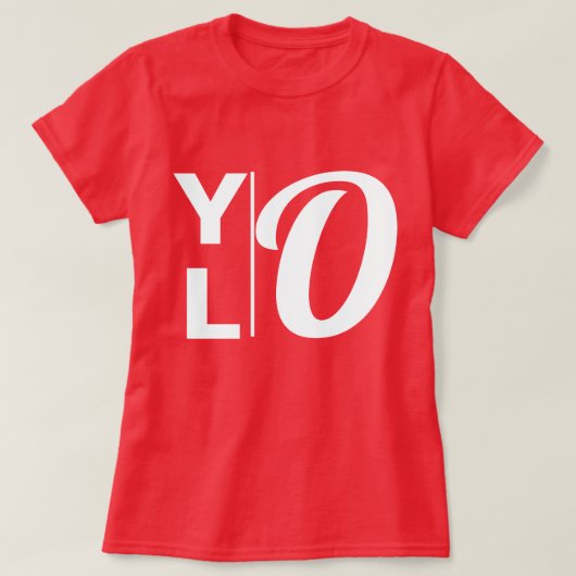 T-shirt Slogan de mode femme Graphisme YOLO (Design devant)