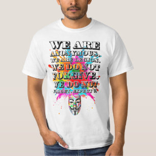 T-shirt slogan de protestation. Anonyme.