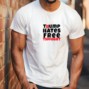 T-shirt slogan de protestation étudiant anti-Trump rouge b