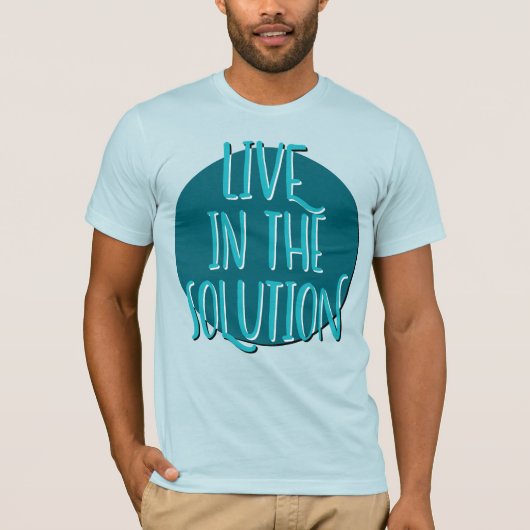 T-shirt Slogan de récupération en direct dans la solution (Devant)