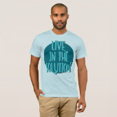 T-shirt Slogan de récupération en direct dans la solution (Devant entier)