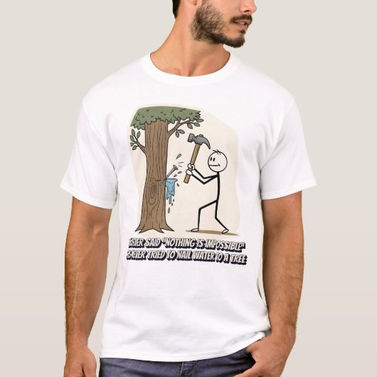 T-shirt Slogan drôle de stickman (Devant)
