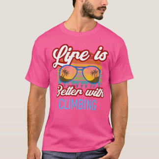 T-shirt Slogan du coucher de soleil La vie est meilleure a