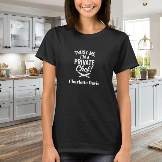 T-shirt slogan en noir blanc du chef