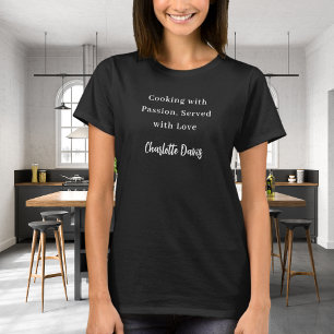 T-shirt slogan en noir blanc du chef