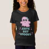 T-Shirt Slogan Graphique d'Halloween mignon mais Éffrayant (Devant)