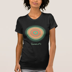 T-shirt slogan namaste avec mandala design ment indien