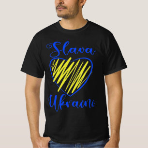 T-shirt Slogan Slava la gloire ukrainienne à l'Ukraine coe