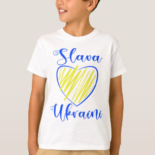 T-shirt Slogan Slava la gloire ukrainienne à l'Ukraine coe