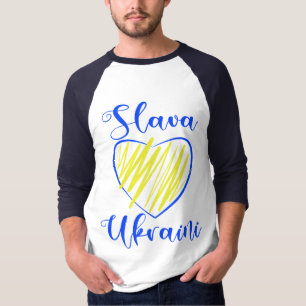 T-shirt Slogan Slava Ukraini Gloire à l'Ukraine T-Shir coe