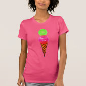 T-shirt slogan Sweet time Ice crème pop art (Devant)