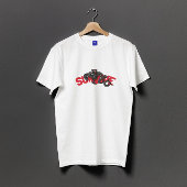 T-shirt Slogan venimeux avec streetwear en cobra noir