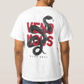 T-shirt Slogan venimeux avec streetwear en cobra noir (Dos)