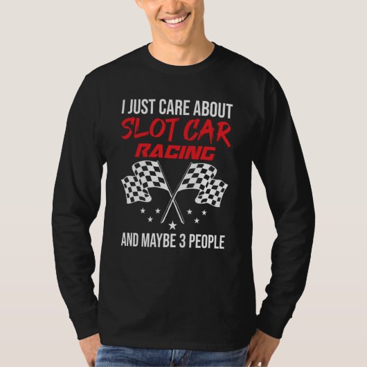 T-shirt Slot Car Racing and 3 People (Devant)