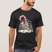 T-shirt Sloth and Giant Candy Cane Christmas Pajama for Sl (Devant)