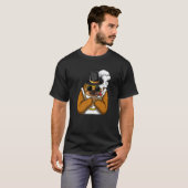 T-shirt Sloth animal smokes cigarettes style a hip hop tha (Devant entier)
