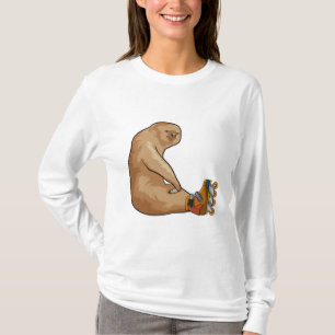T-shirt Sloth as Patinage en ligne avec Patins en ligne