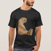 T-shirt Sloth as Patinage en ligne avec Patins en ligne (Devant)
