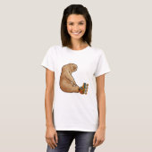 T-shirt Sloth as Patinage en ligne avec Patins en ligne (Devant entier)