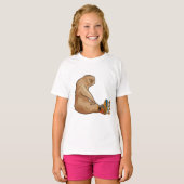 T-shirt Sloth as Patinage en ligne avec Patins en ligne (Devant entier)