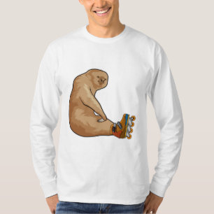 T-shirt Sloth as Patinage en ligne avec Patins en ligne