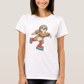 T-shirt Sloth as Skater avec Patins Inline (Devant)