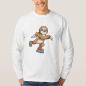 T-shirt Sloth as Skater avec Patins Inline (Devant)