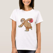 T-shirt Sloth at Bowling avec Bowling ball (Devant)
